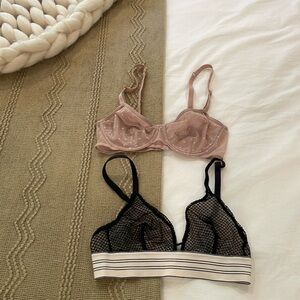 Two unlined Lively brand bras. Size 34B and Small (34B)